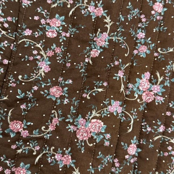 Vintage Jessica's Gunnies Brown Pink Floral Quilted Jacket Sz M - Picture 13 of 13